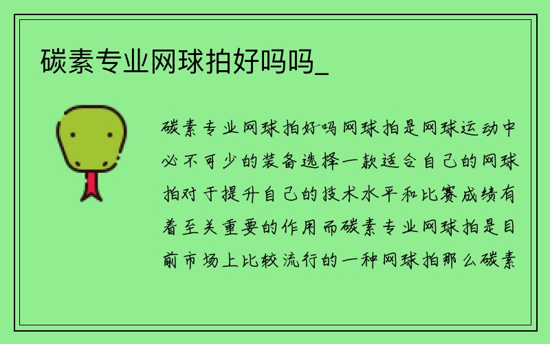 碳素专业网球拍好吗吗_