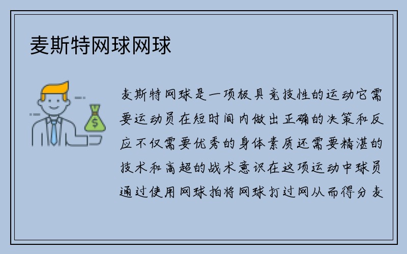 麦斯特网球网球