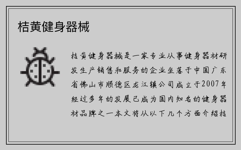 桔黄健身器械